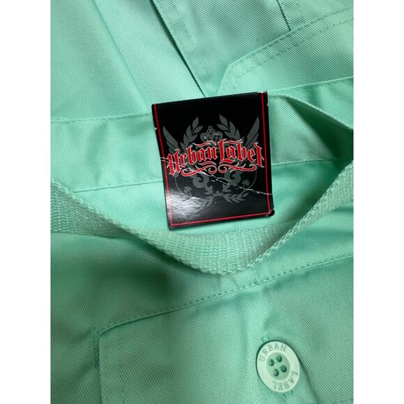 Urban Label Men’s Shorts Sz 38 Grunge Skater Y2K Shamrock Green New With Tags - Picture 9 of 11